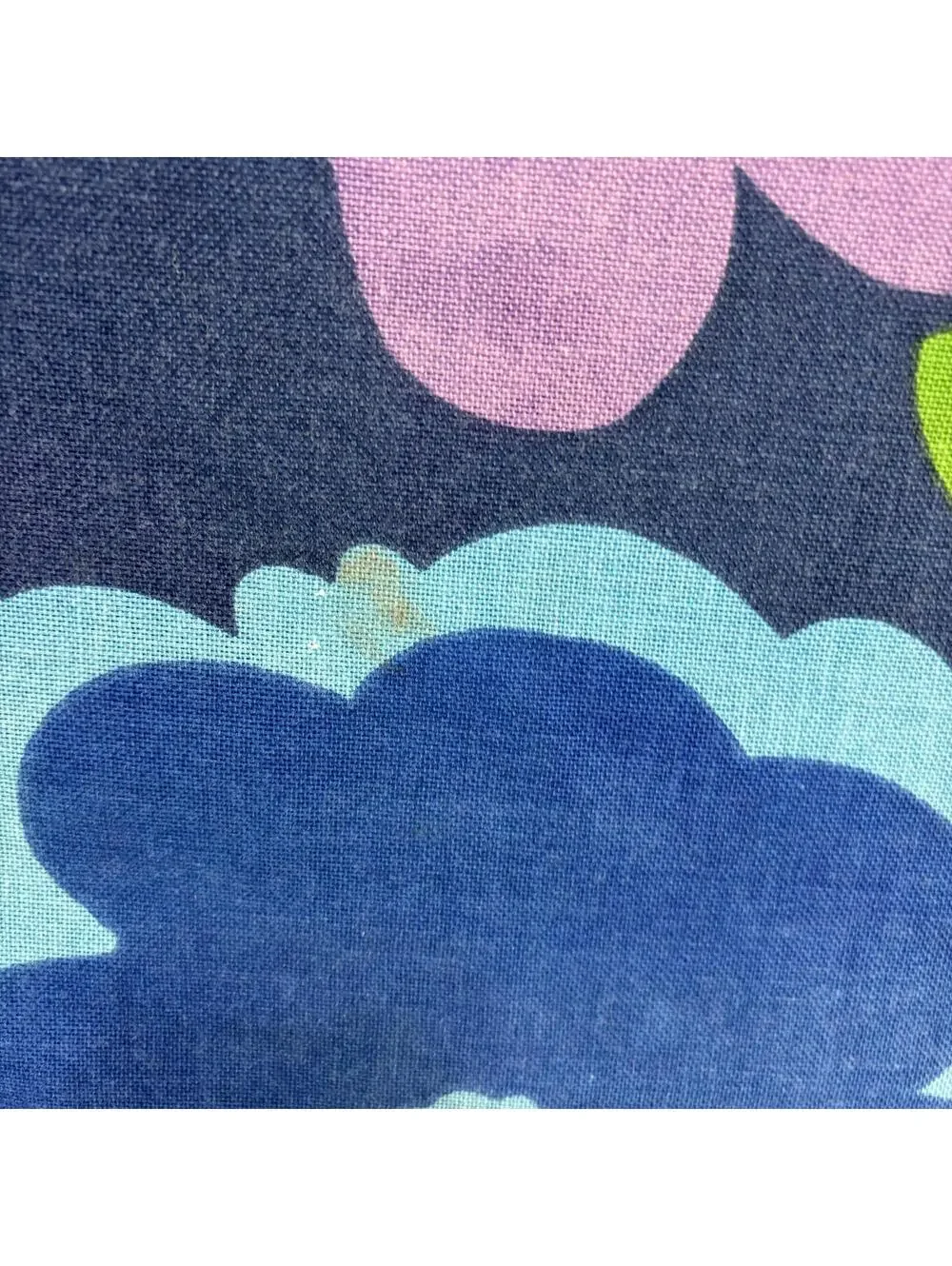 Flower power linen coverlet vintage 60s/70s